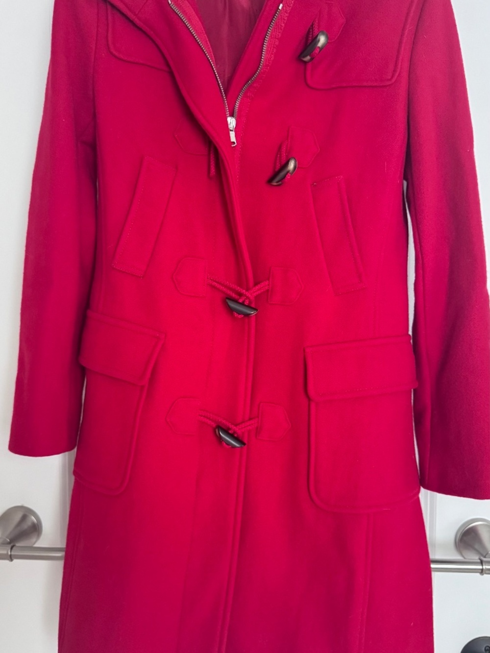 Knee-length duffle coat
